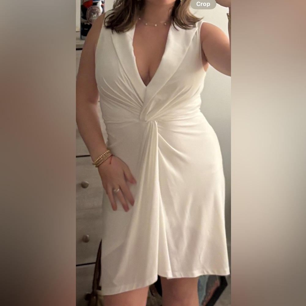 bcbgmaxazria white knee-length dress, worn only once before